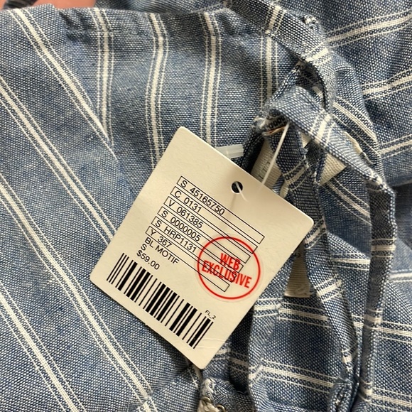 NWT UO tie front linen romper - Picture 5 of 5